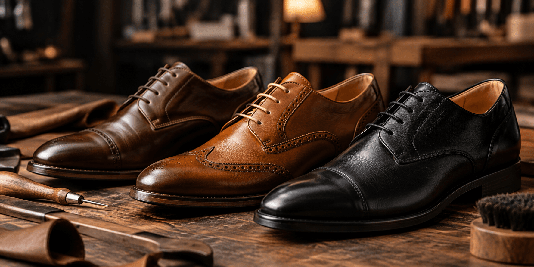 Leather shoes and footwear products