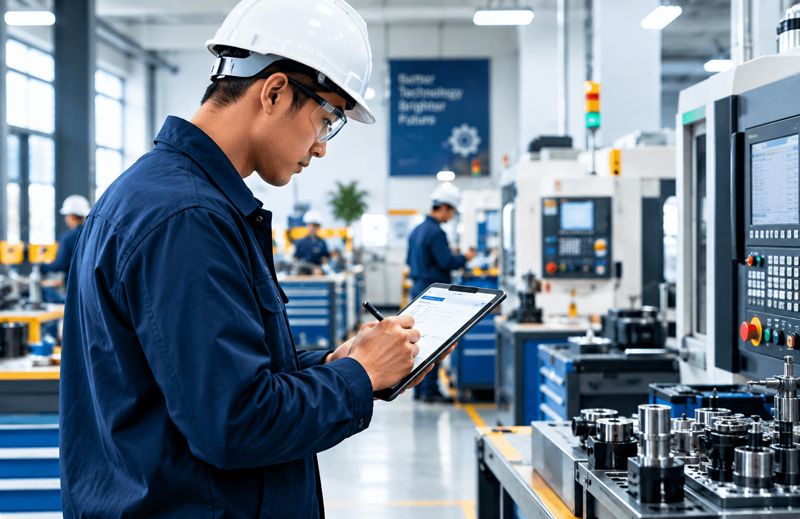 Quality inspector checking products before shipment