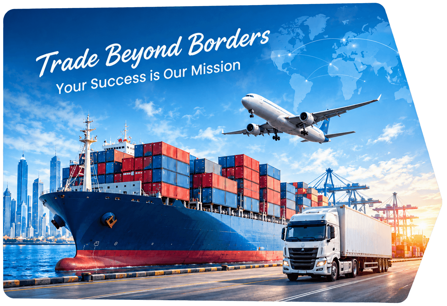 International cargo shipping, aviation and global logistics