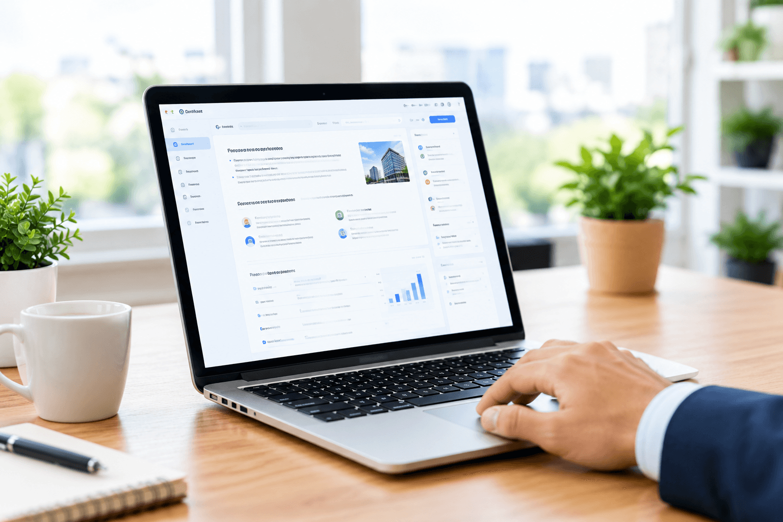 Customer submitting a product inquiry on a laptop