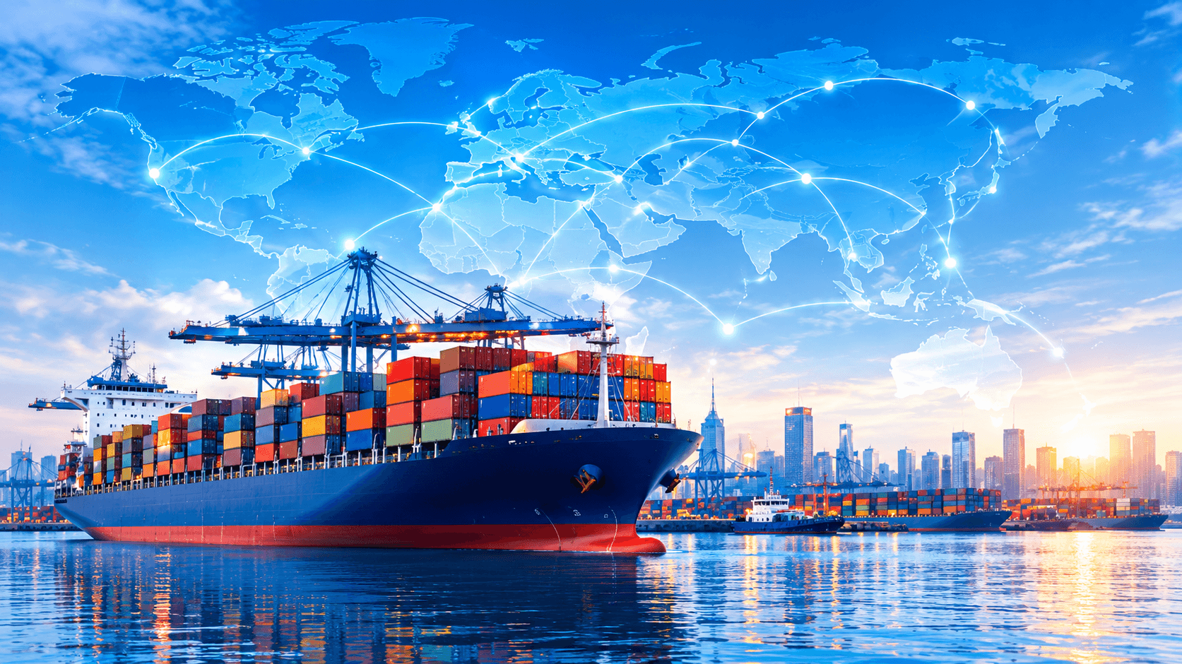 Global supplier network and cargo shipping
