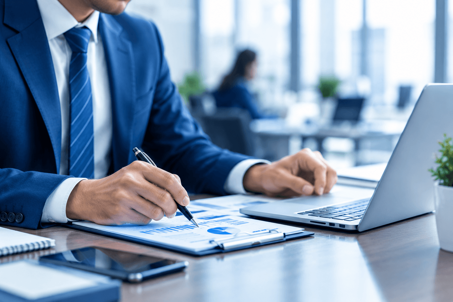Business professionals collaborating on sourcing and trade
